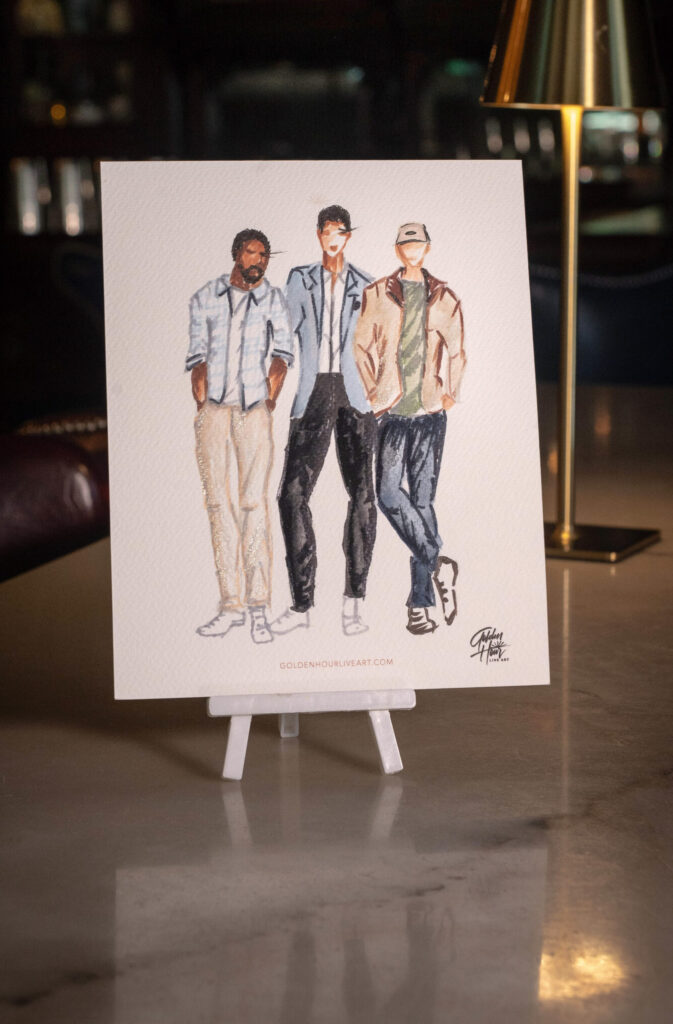 Watercolor guest portraits - high fashion portraits