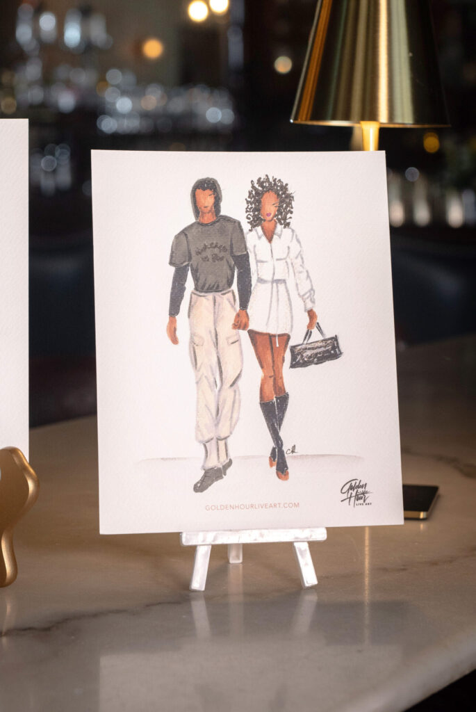 Watercolor guest portraits - high fashion portraits