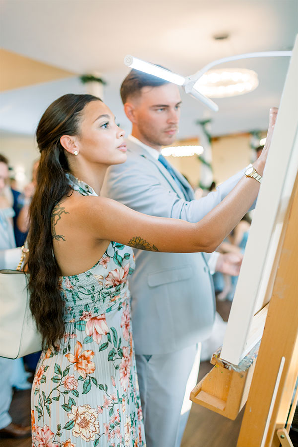 Wedding guest fingerprint tree