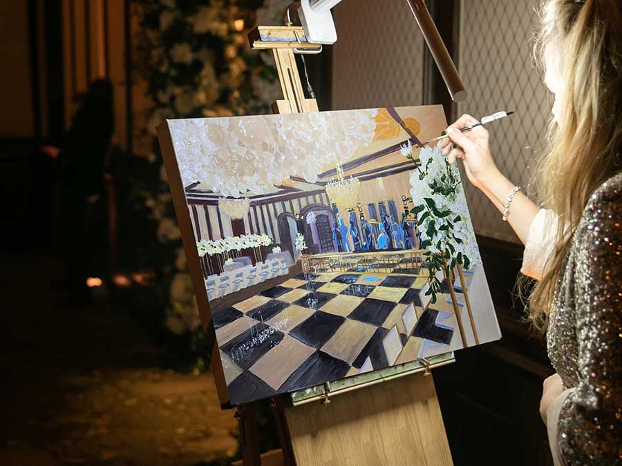 Wedding portrait painting