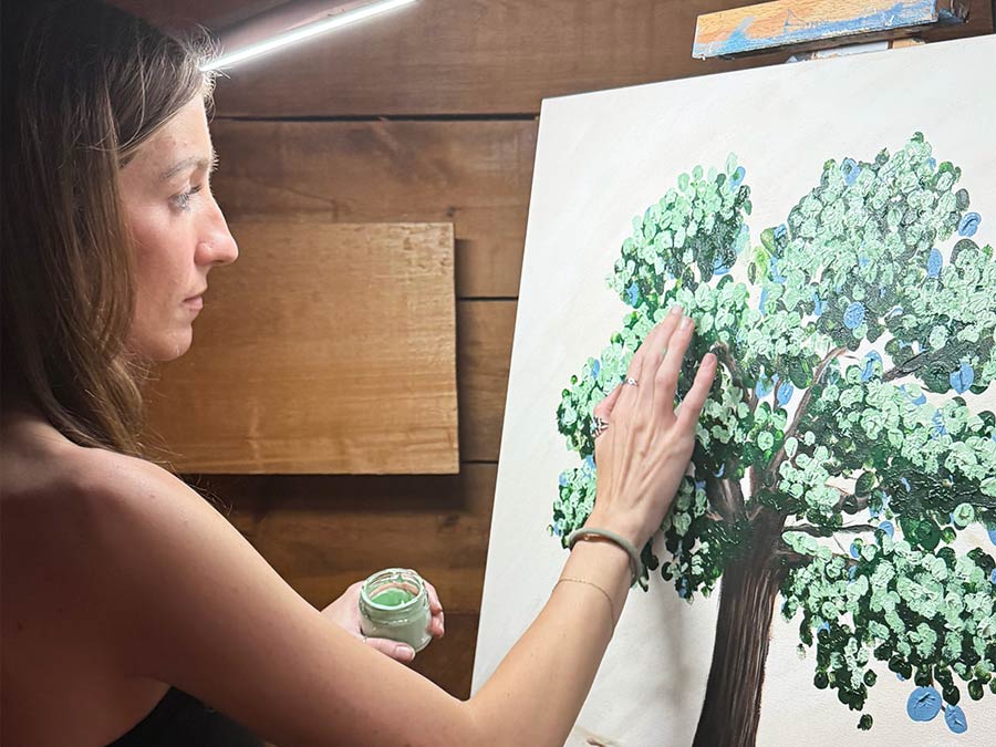 Golden hour artistic keepsake - golden hour live art